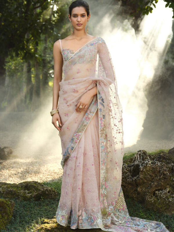 Silk Saree - Blush