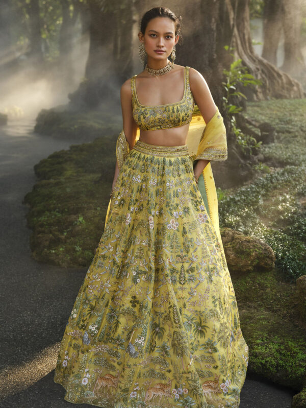Silk Lehenga Set - Yellow
