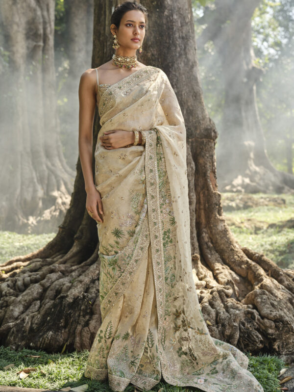 Pichhwai Silk Saree - Gold