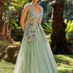 Silk Skirt Set - Sage