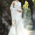 Embroidered Silk Saree - Ivory