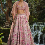 Embroidered Silk Lehenga Set - Blush