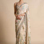 Printed Saree - Natural