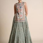 Azza Skirt Set in Sage