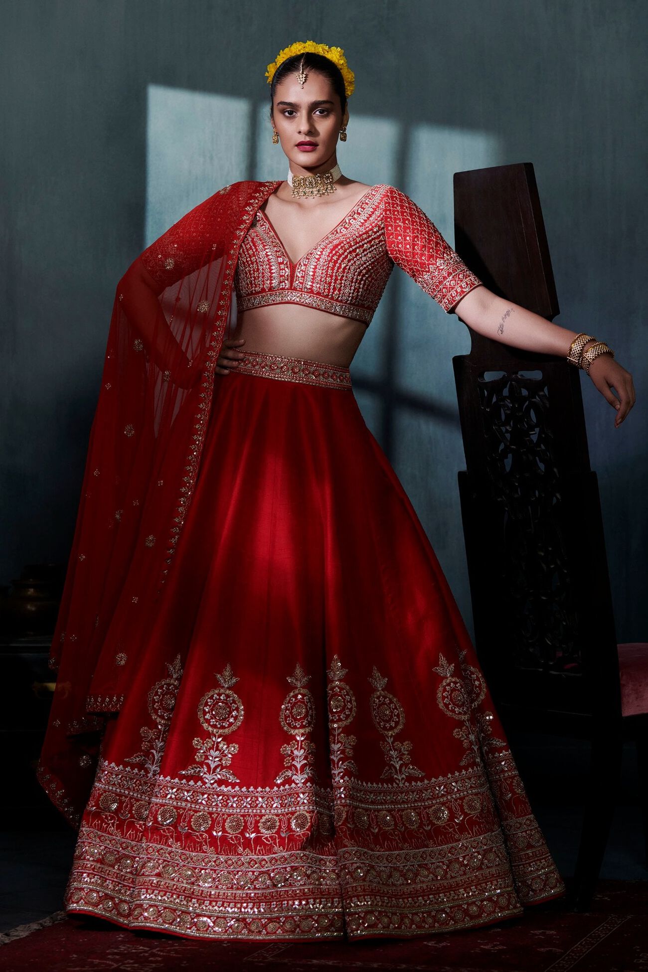 Lehenga Set - Red