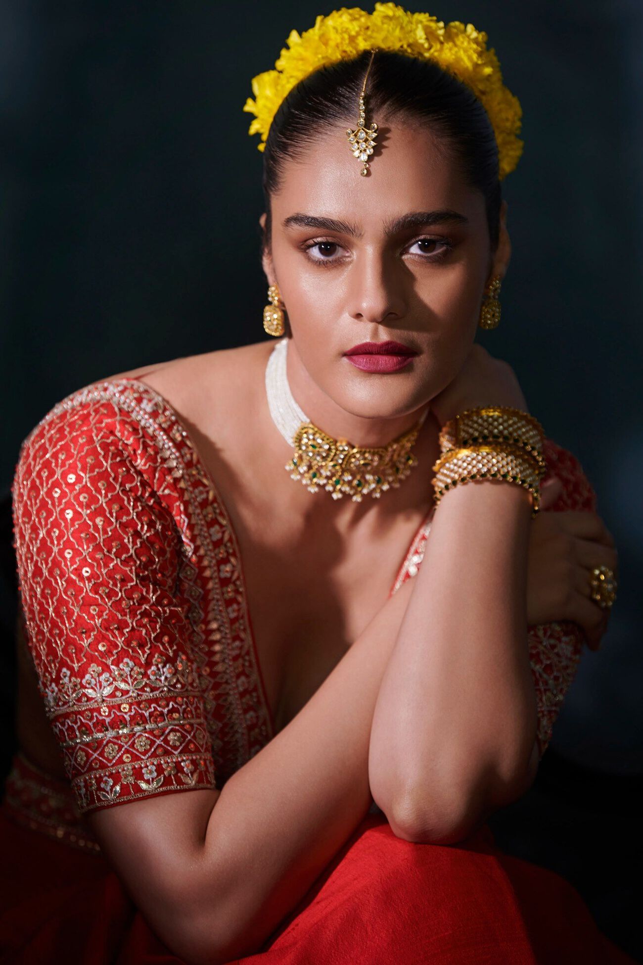 Janki Silk Lehenga Set in Red - Image 2