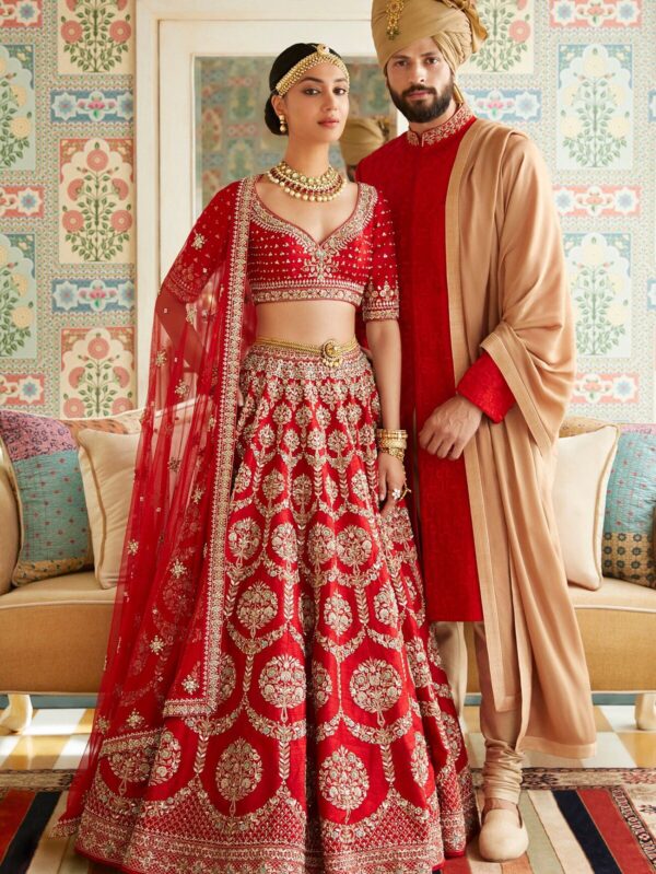 Nira Lehenga-Red