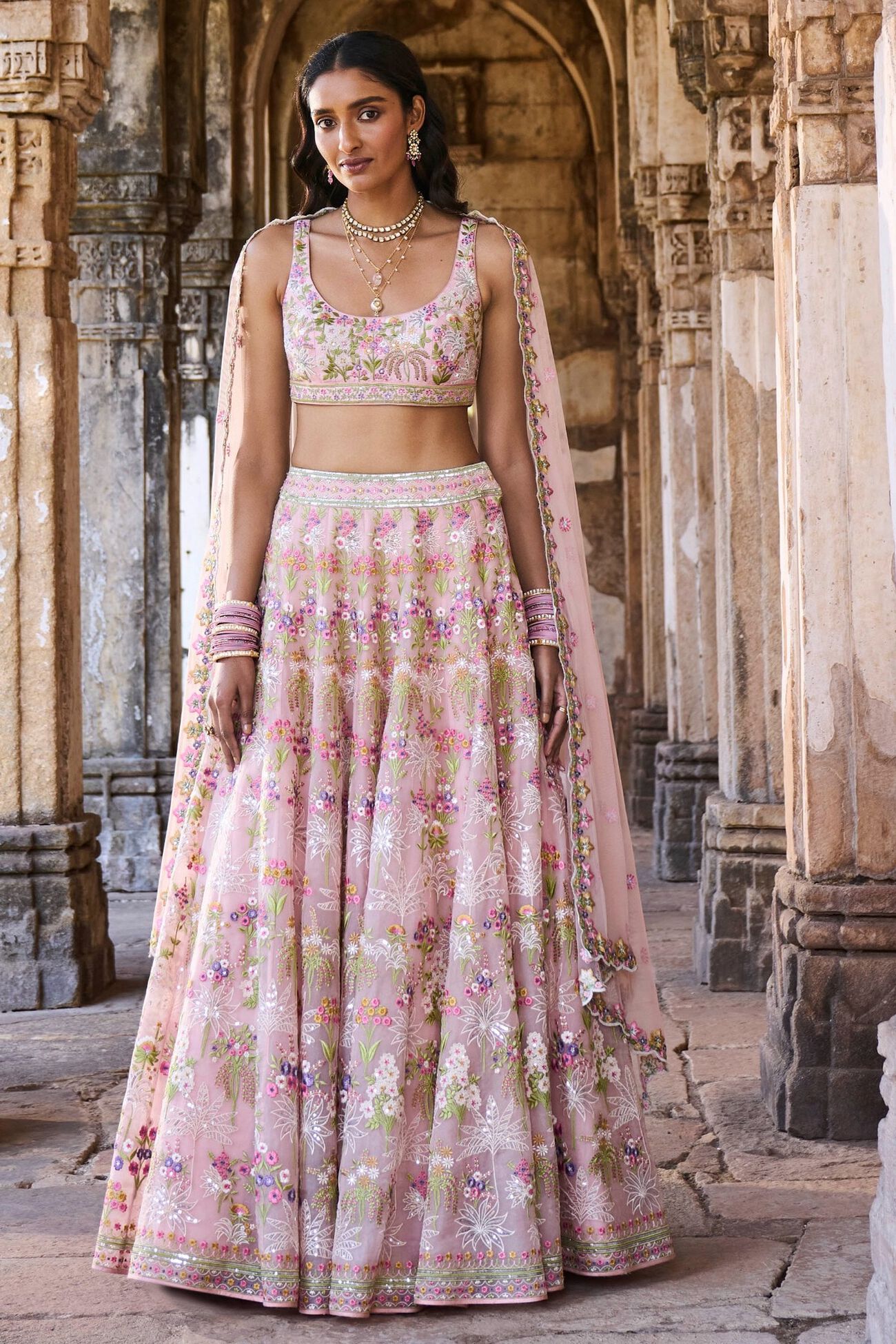 Lehenga Set - Blush