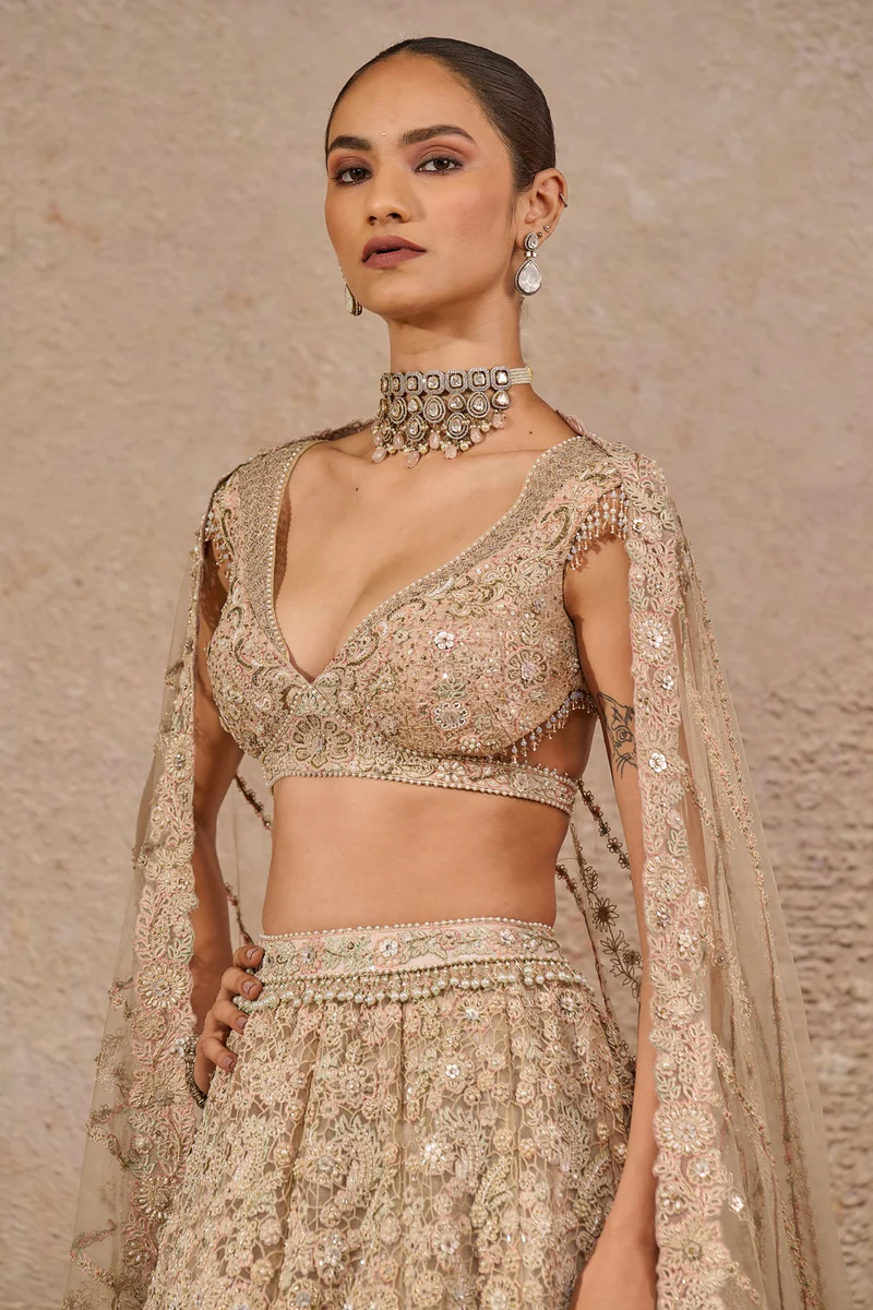 Bloom Floral Dori Lehenga - Image 3