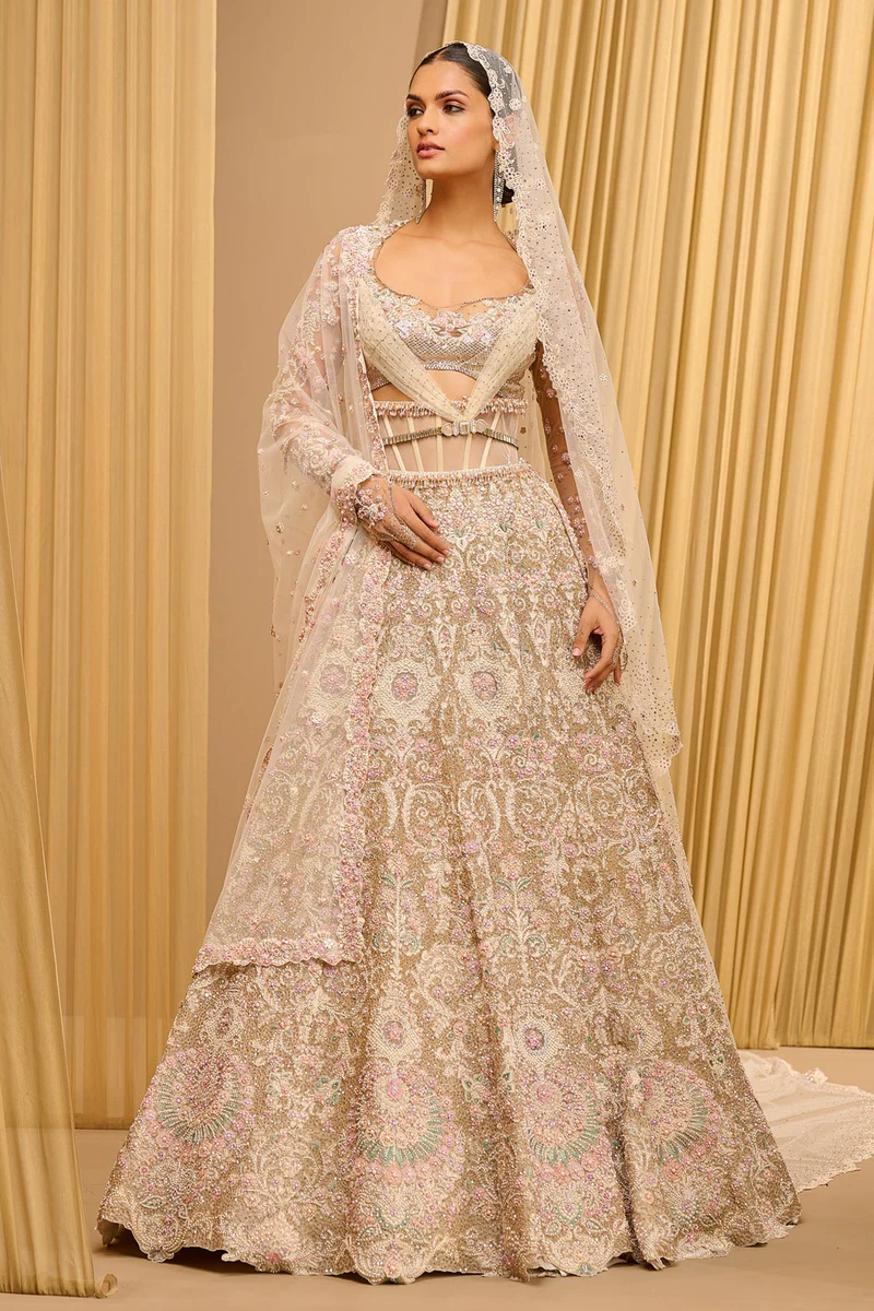 Regal Hand Embroidered Lehenga - Image 3
