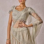 Blouse, Drape, Lehenga