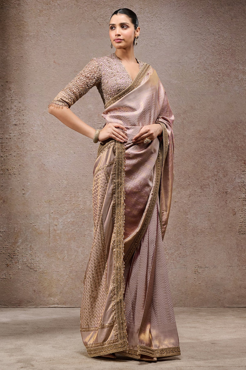 Brocade Gold Saree - Image 5