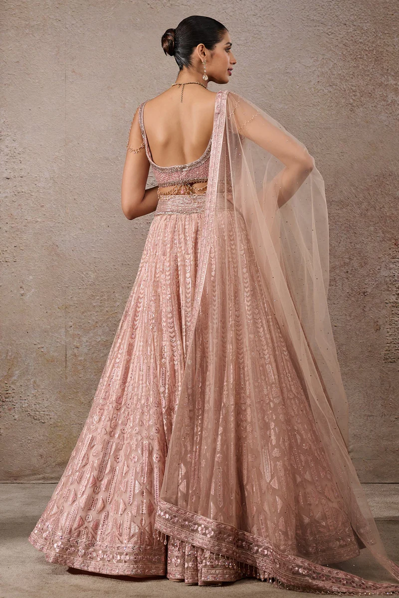 Sequin Delicate Hand Embroidered Lehenga - Image 2