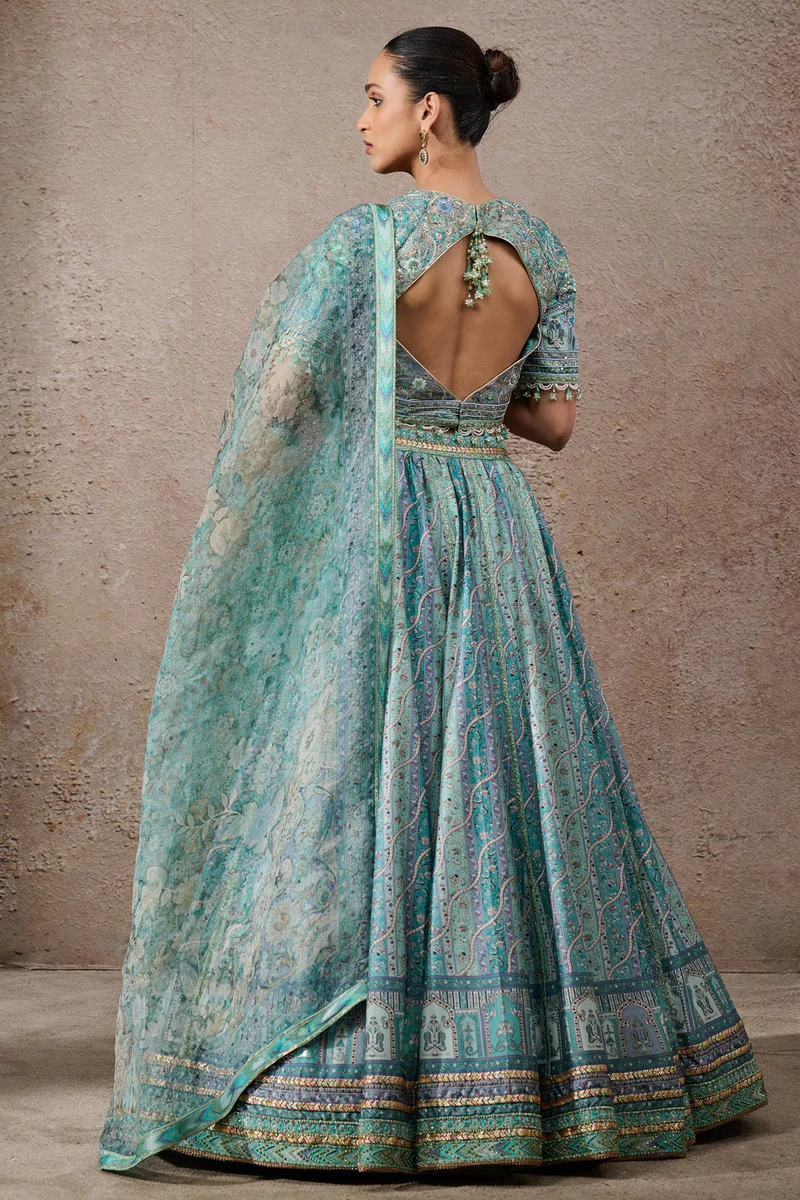 Printed Floral Lehenga - Image 2