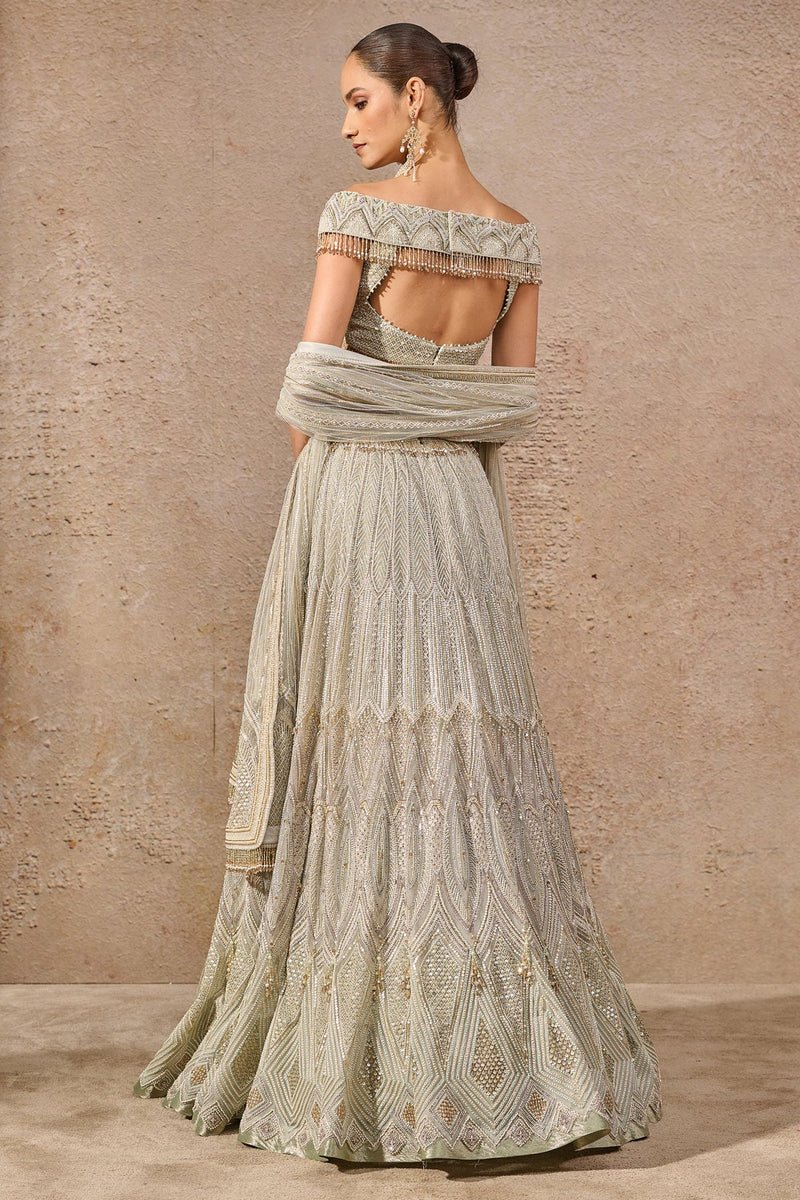 Hand Embroidered Sequin Lehenga - Image 2