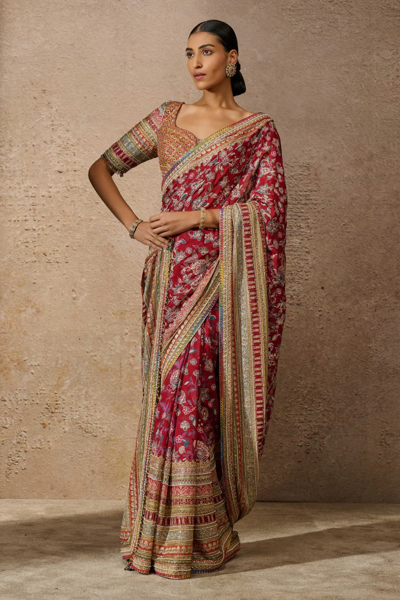 Kashida Embroidered Saree - Image 4