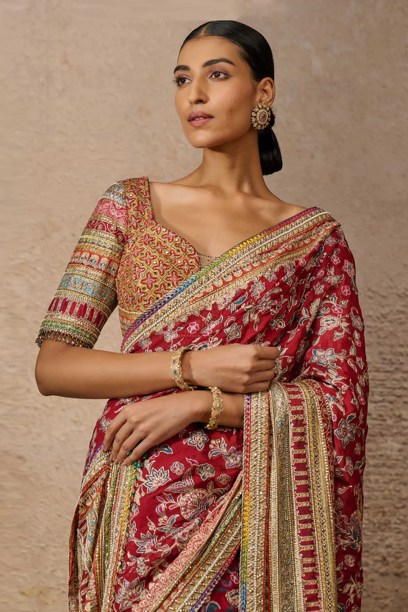 Kashida Embroidered Saree - Image 3