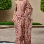 Saree with Crystal Corset