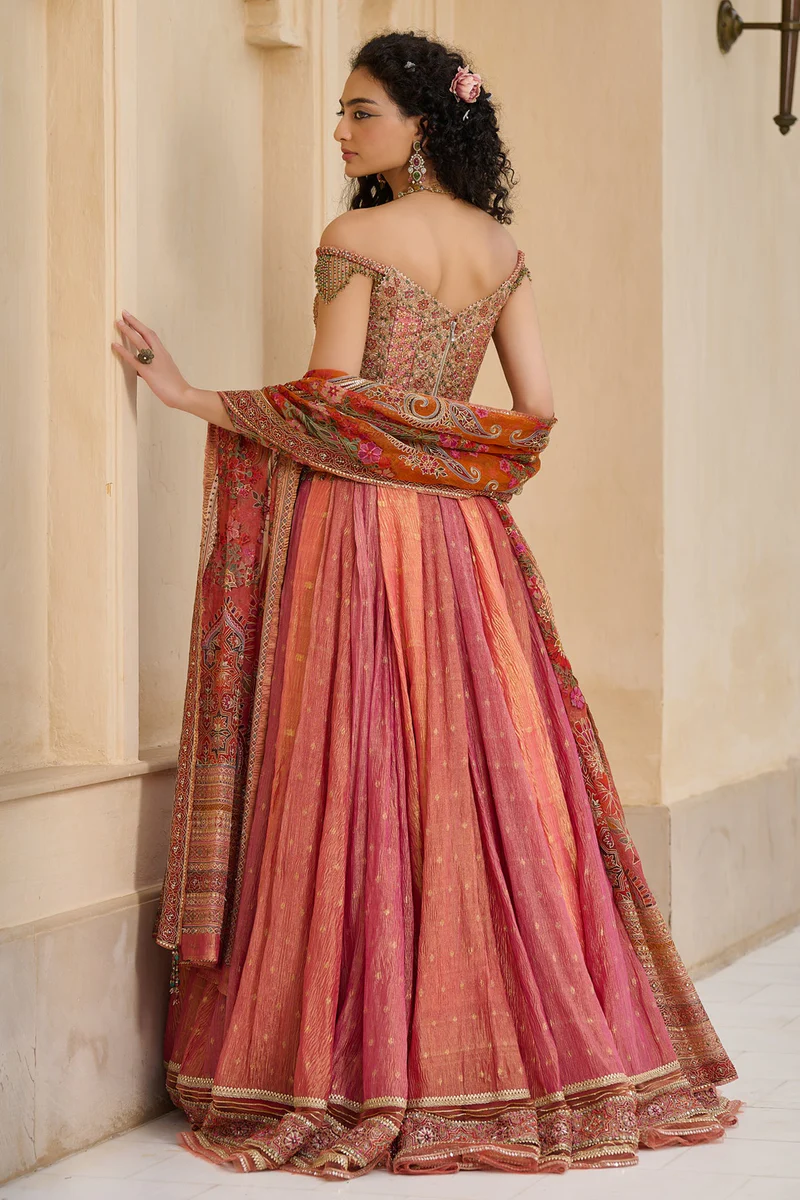 Kashida Embroidered Lehenga - Image 2