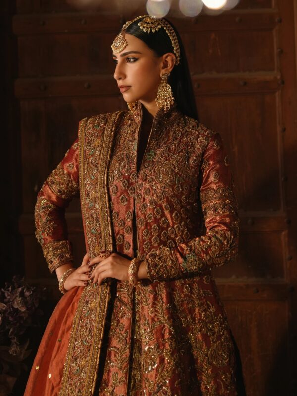 Copper-Rust Hue lehnga