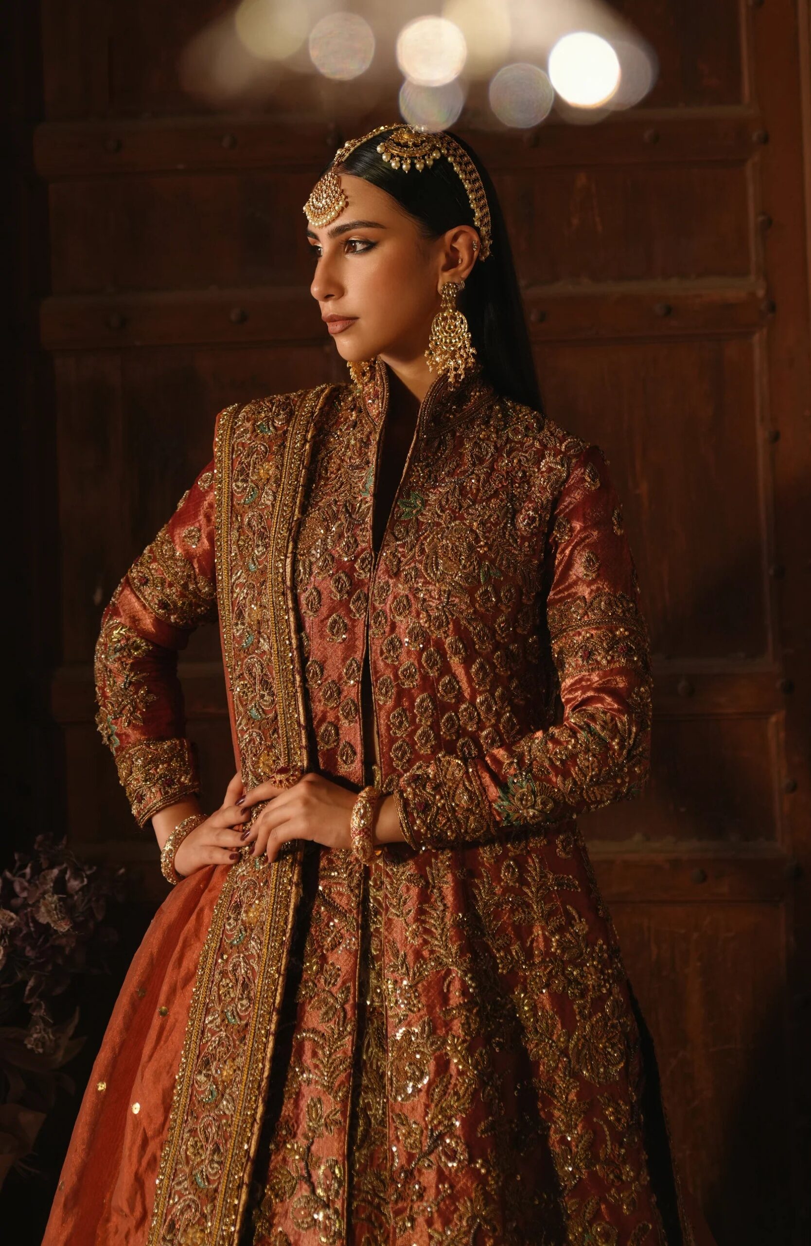 Copper-Rust Hue lehnga