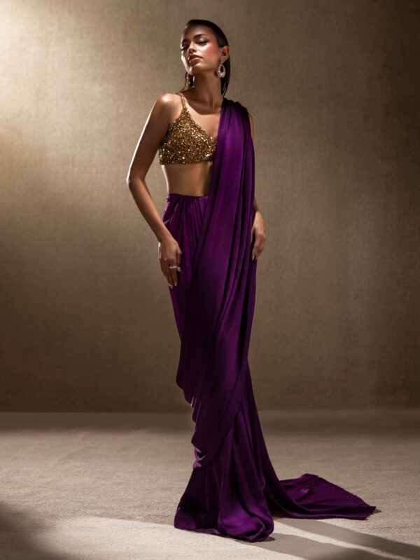purple saree