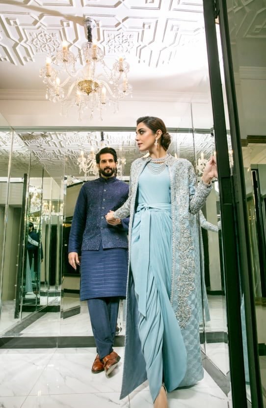 Floor-Length Jacket paired with an Inner Dress - Image 2