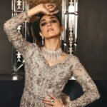 Embroidered Side-Slit Gown