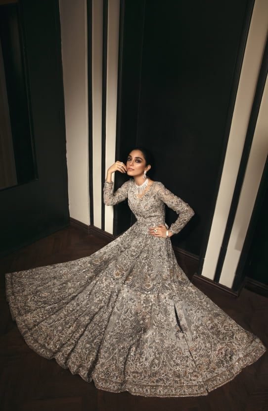 Intricately Embroidered Side-Slit Gown - Image 2