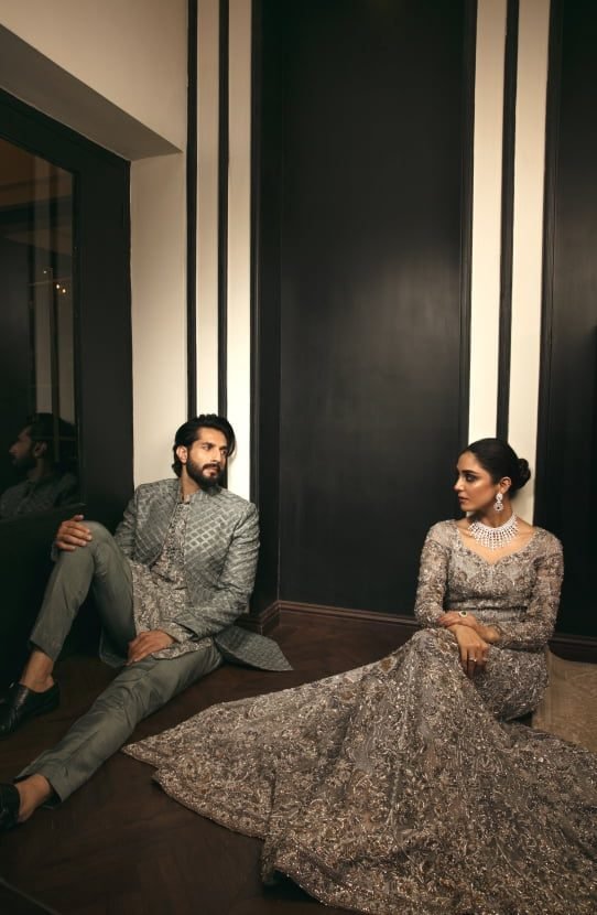 Intricately Embroidered Side-Slit Gown - Image 3