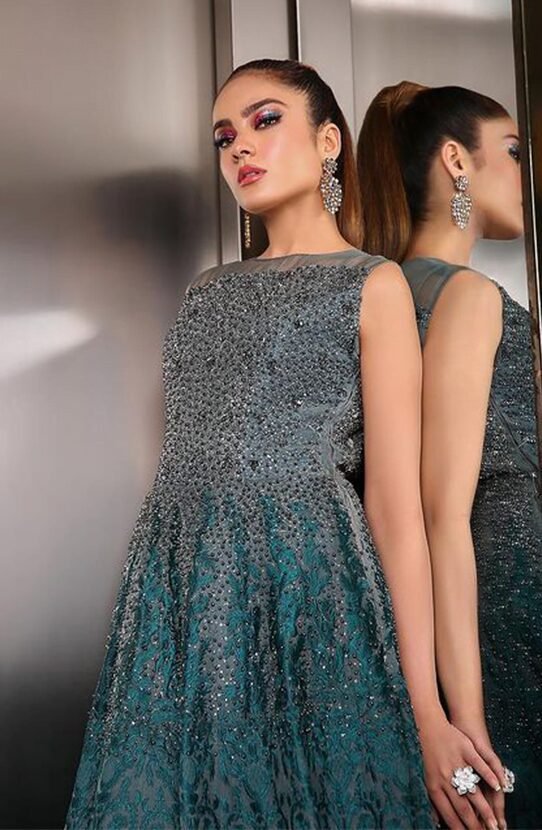 Gown Handcrafted with Multi Embroidery - Image 4