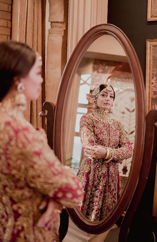 Parisian Embroidered Front Open Shirt and Lehenga - Image 4