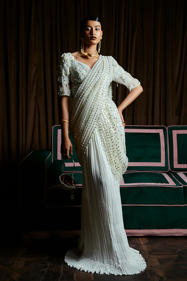 one-piece saree drape