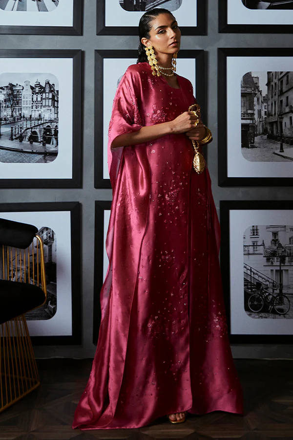 French Pink Front Kaftaan - Image 5