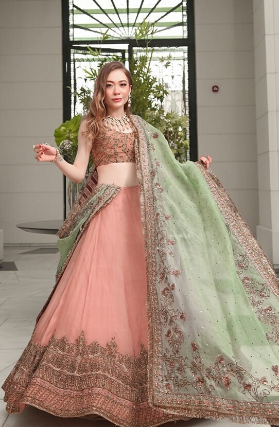 Lehenga with Silk Choli and a Dupatta - Image 5